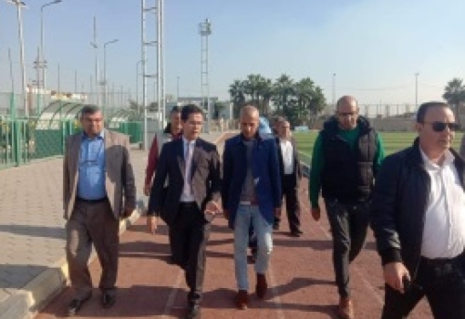 Benha University presidents inspects the University lounges, hostels and stadiums